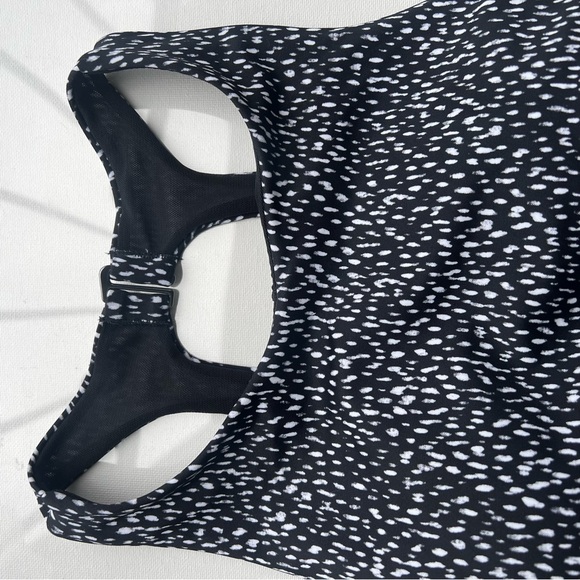 Athleta 36B/C  Maldives Tankini Top, Black Animal Print Sports Swim Suit Top M - Picture 3 of 6